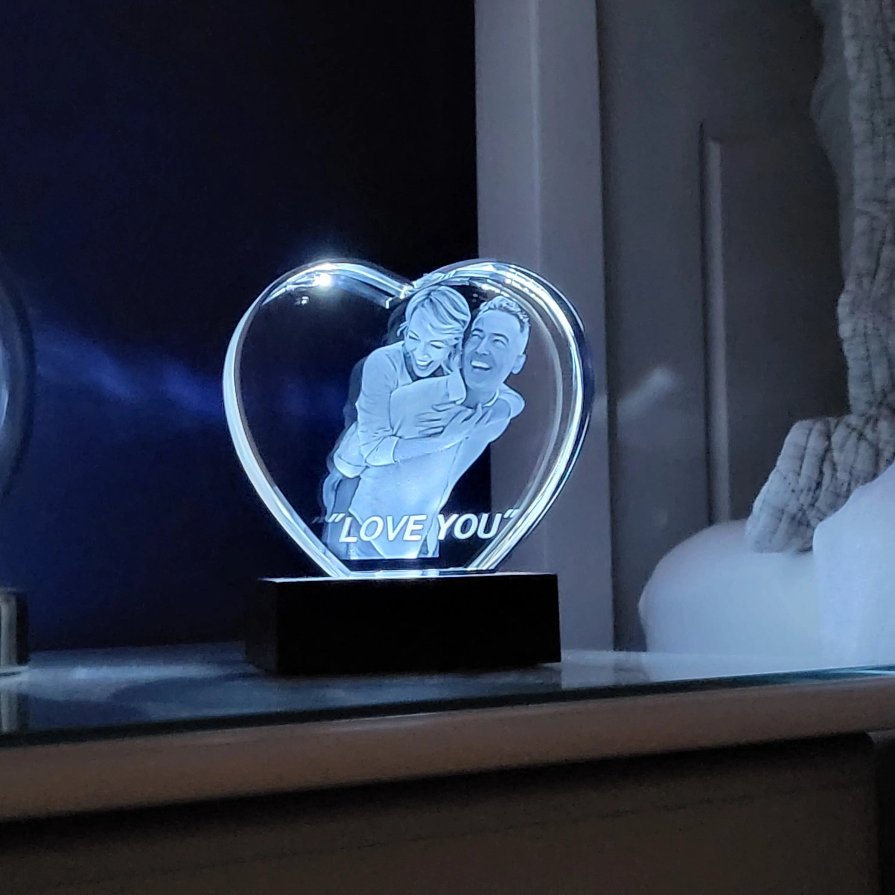 3D Crystal Photo Heart Personalised your way - Forever-Always