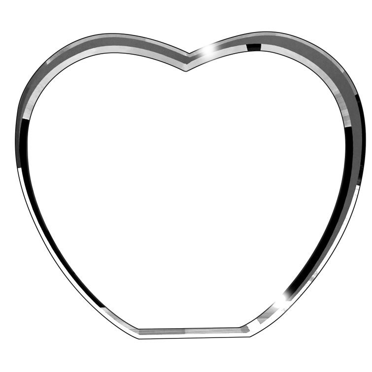 Luxury Leather 3D Crystal Photo Heart Keyring  Heart Shape forever-always.co.uk