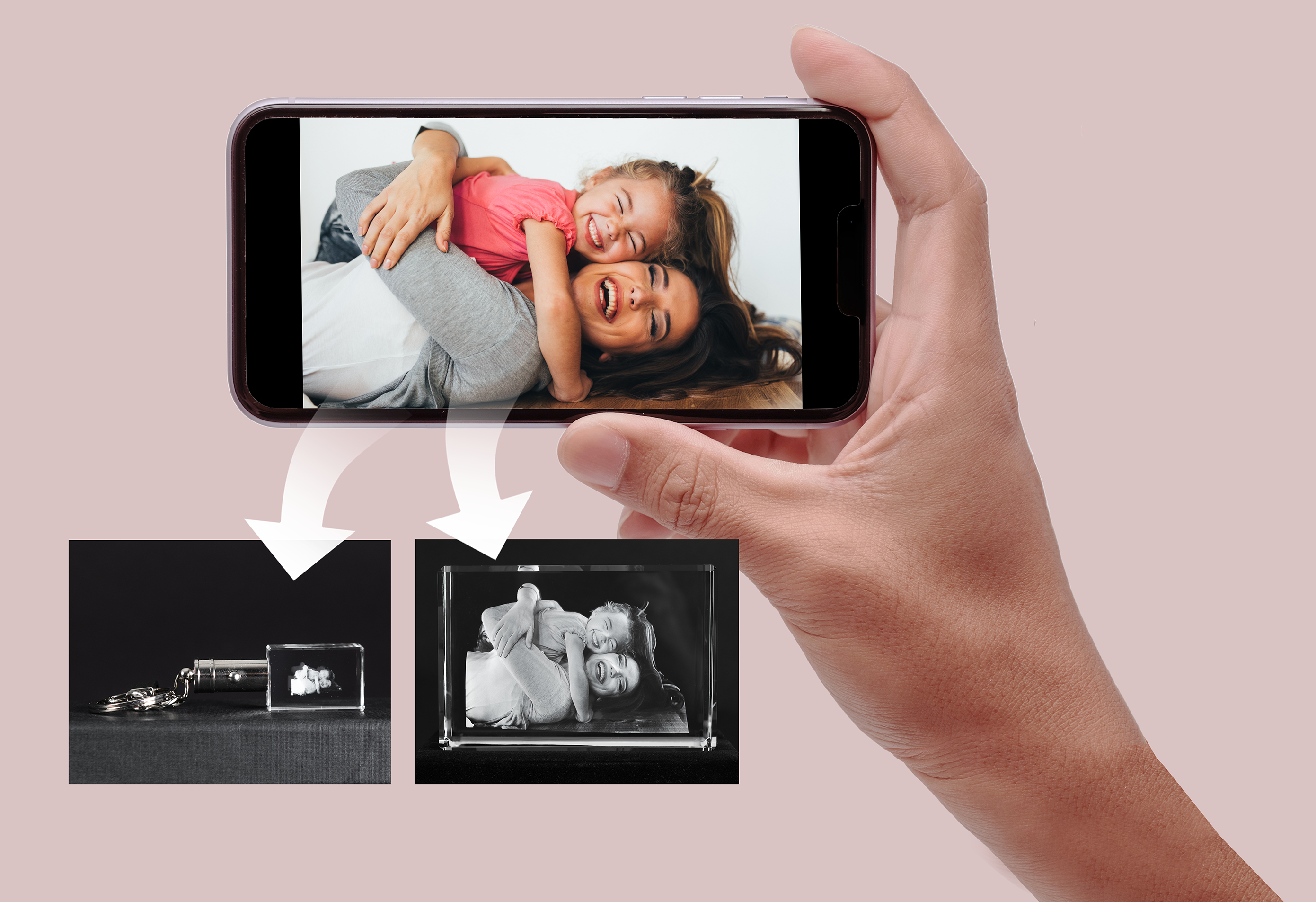3d crystal photo phone photo to 3d photo crystal