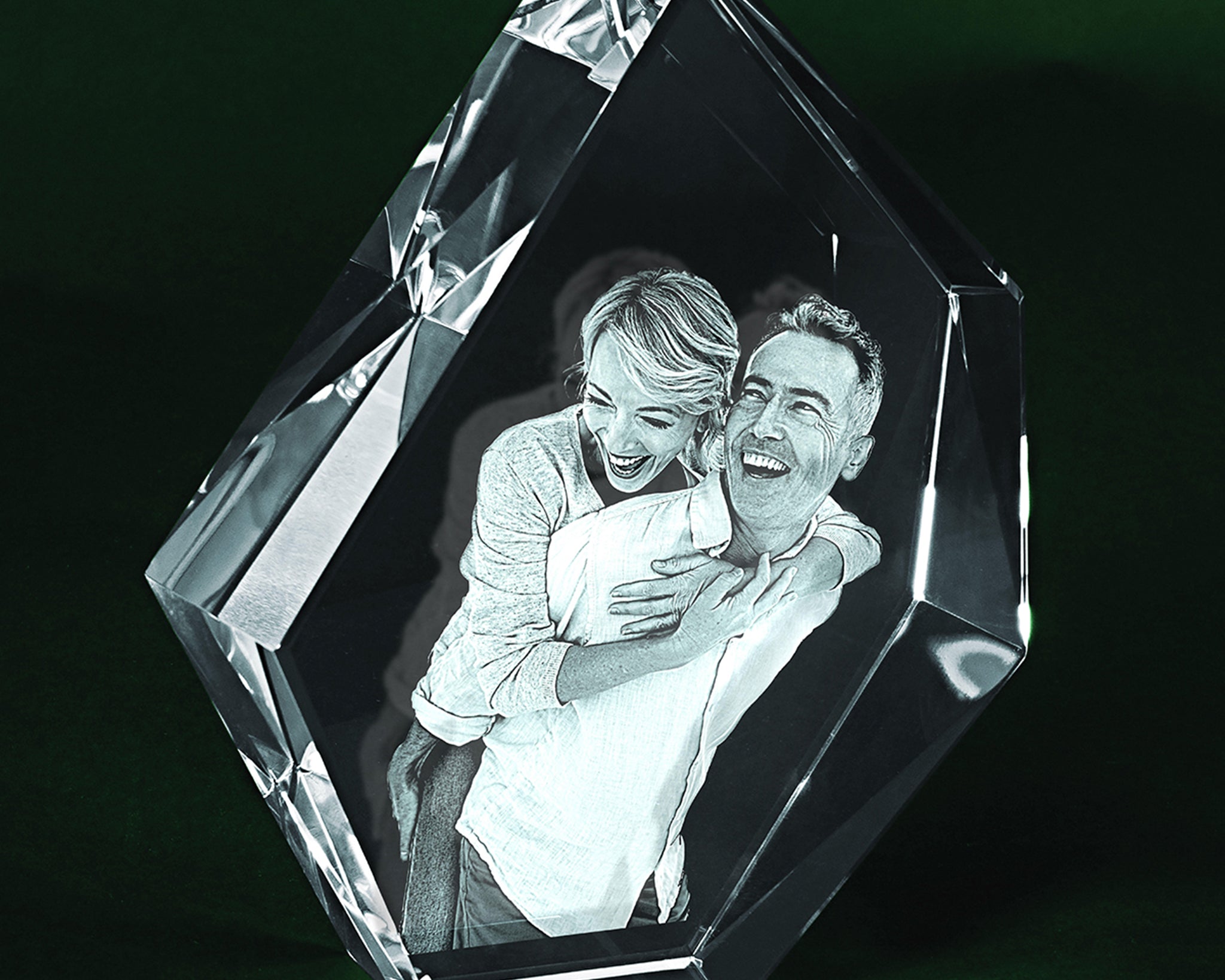 3d crystal photo - couple in prestige 3d crystal - forever-always