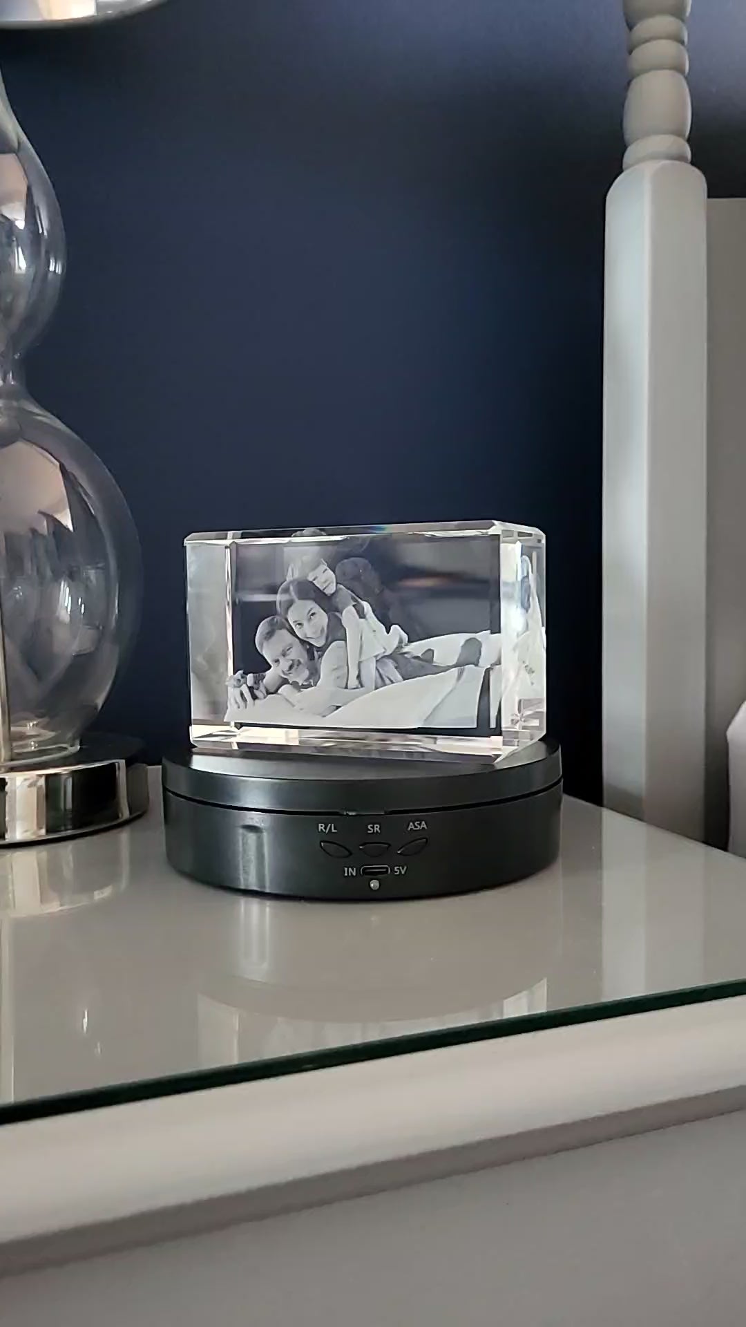 video 3d Crystal photo spinning