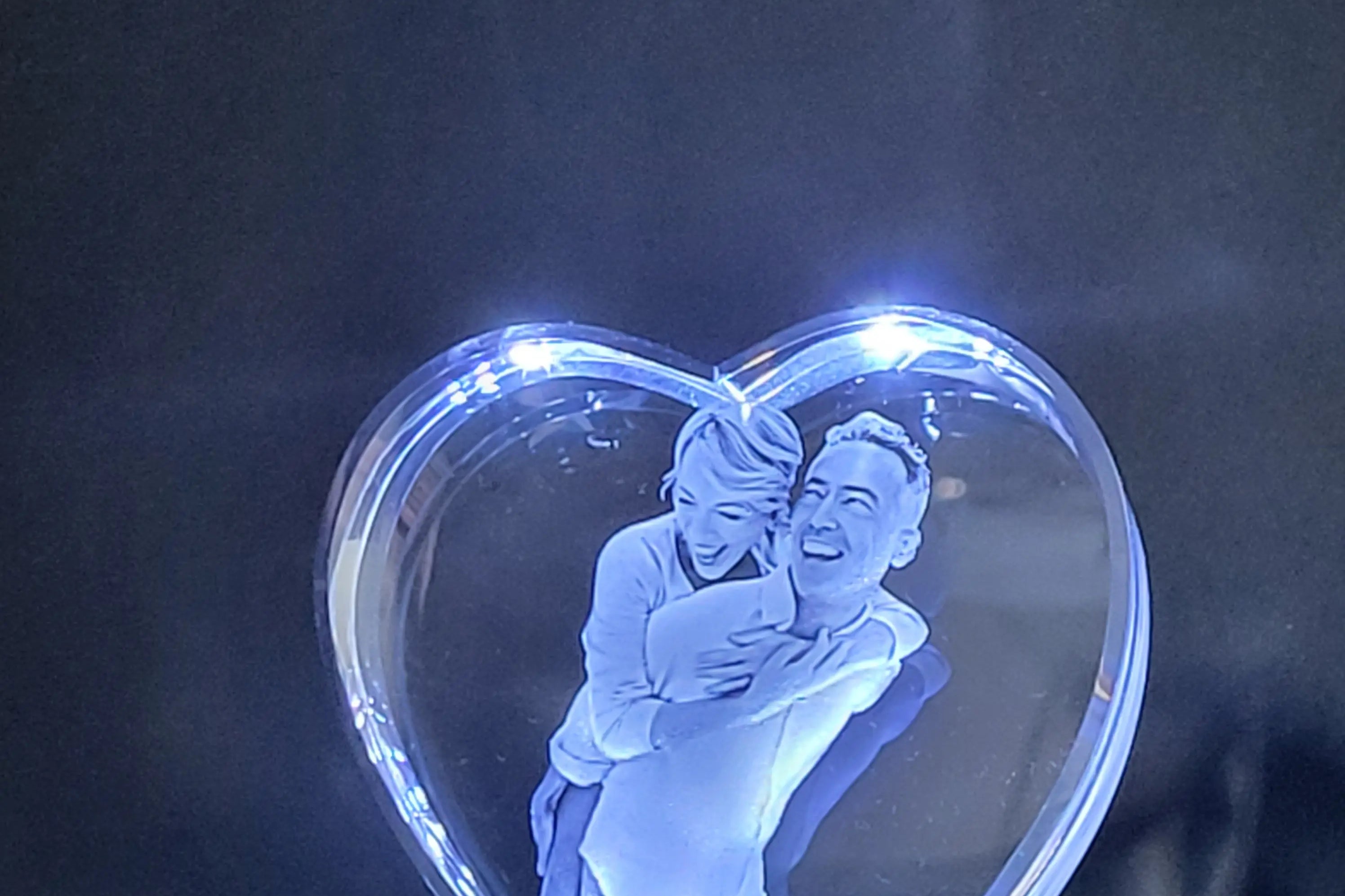 3d crystal photo heart Personalised your way - Forever-Always