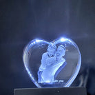3d crystal photo heart Personalised your way - Forever-Always