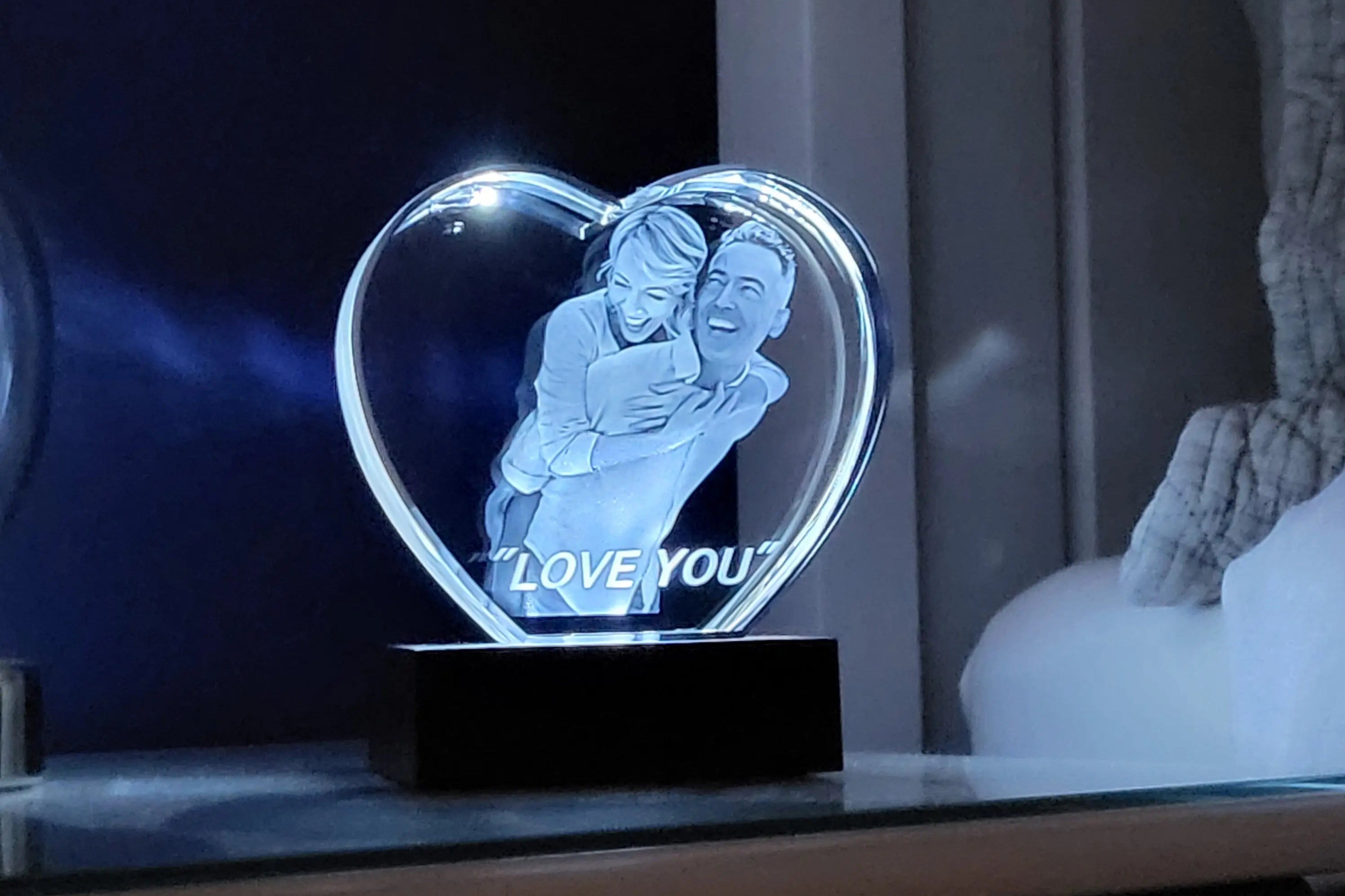 3D Crystal Photo Heart Personalised your way - Forever-Always
