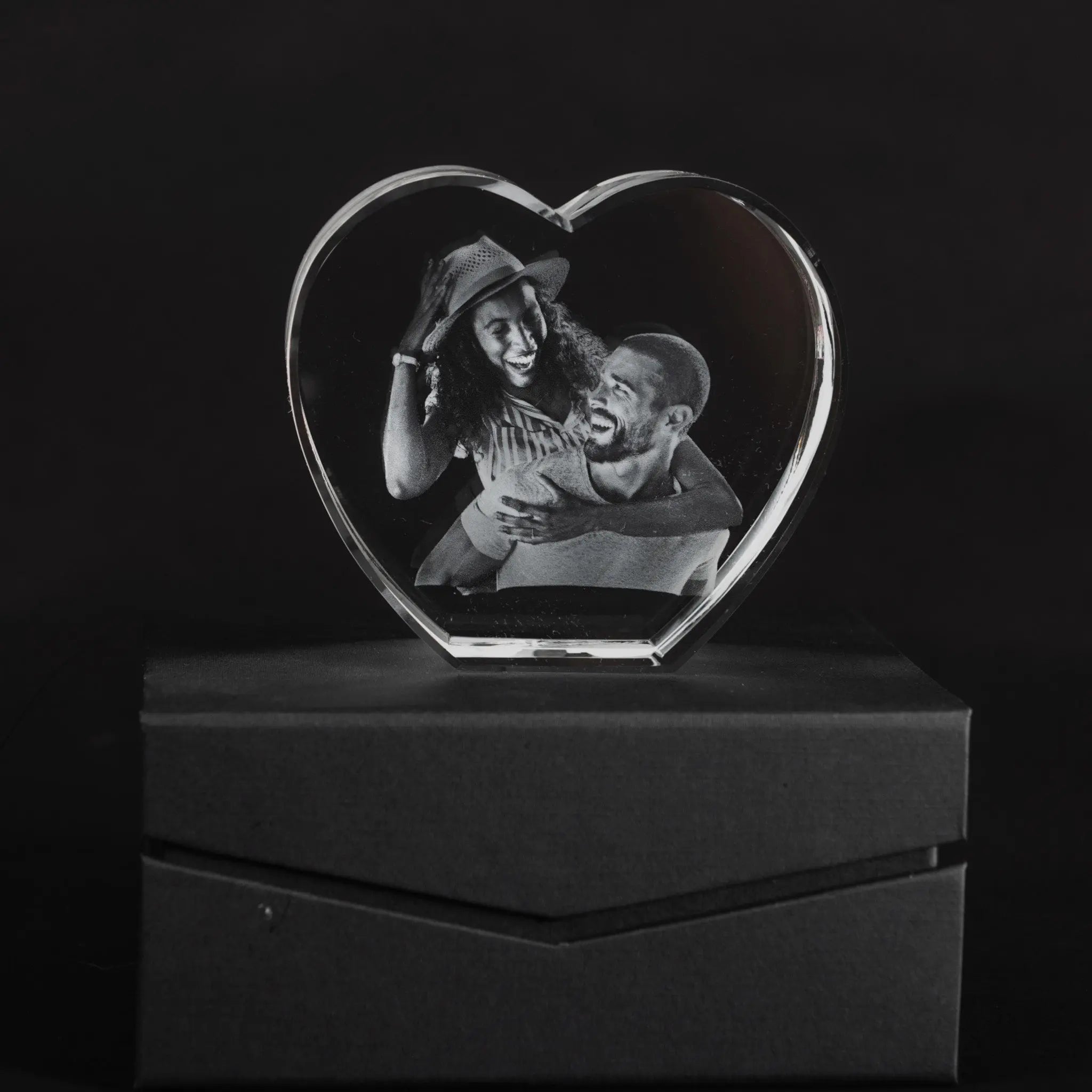 3D Crystal Photo Heart Personalised your way  put a photo in 3d photo crystal- Forever-Always