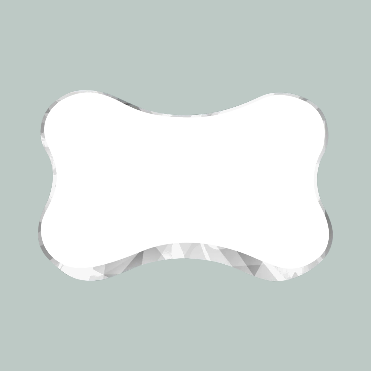 mask for placing a photo in the dogbone shape