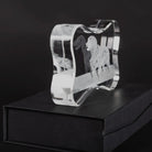 dog bone 3D crystal photo side view