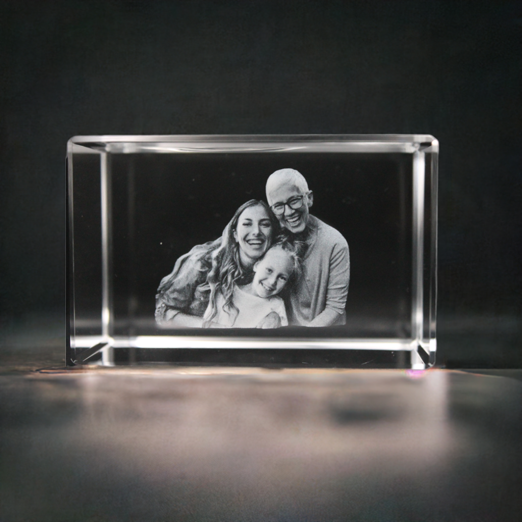 3d crystal photo wide 80x 50 x 50  rectangle 