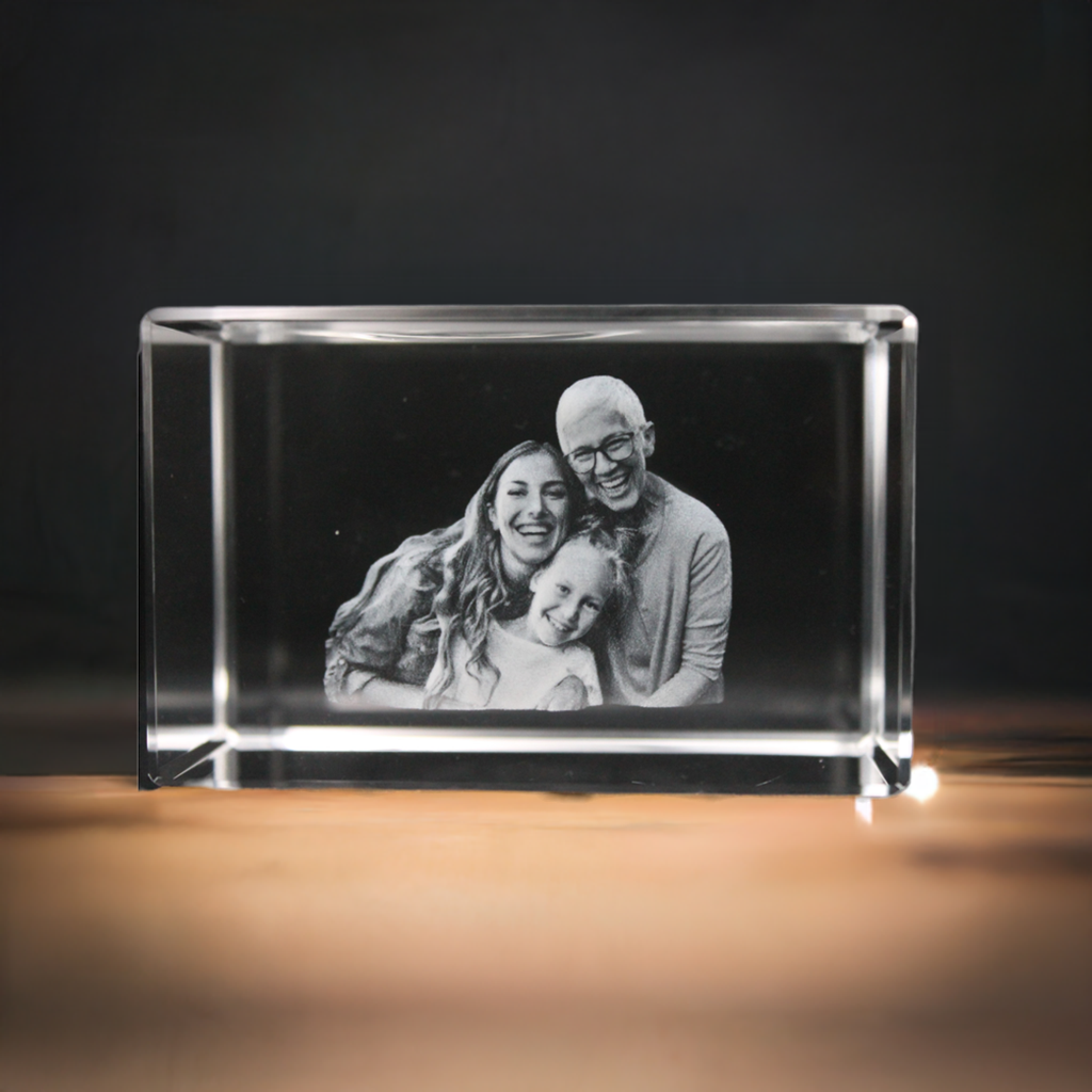 3d  photo crystal wide 80x 50 x 50  rectangle 