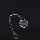 Customised 2D Crystal Photo Necklace Made in UK -  Silver Chain